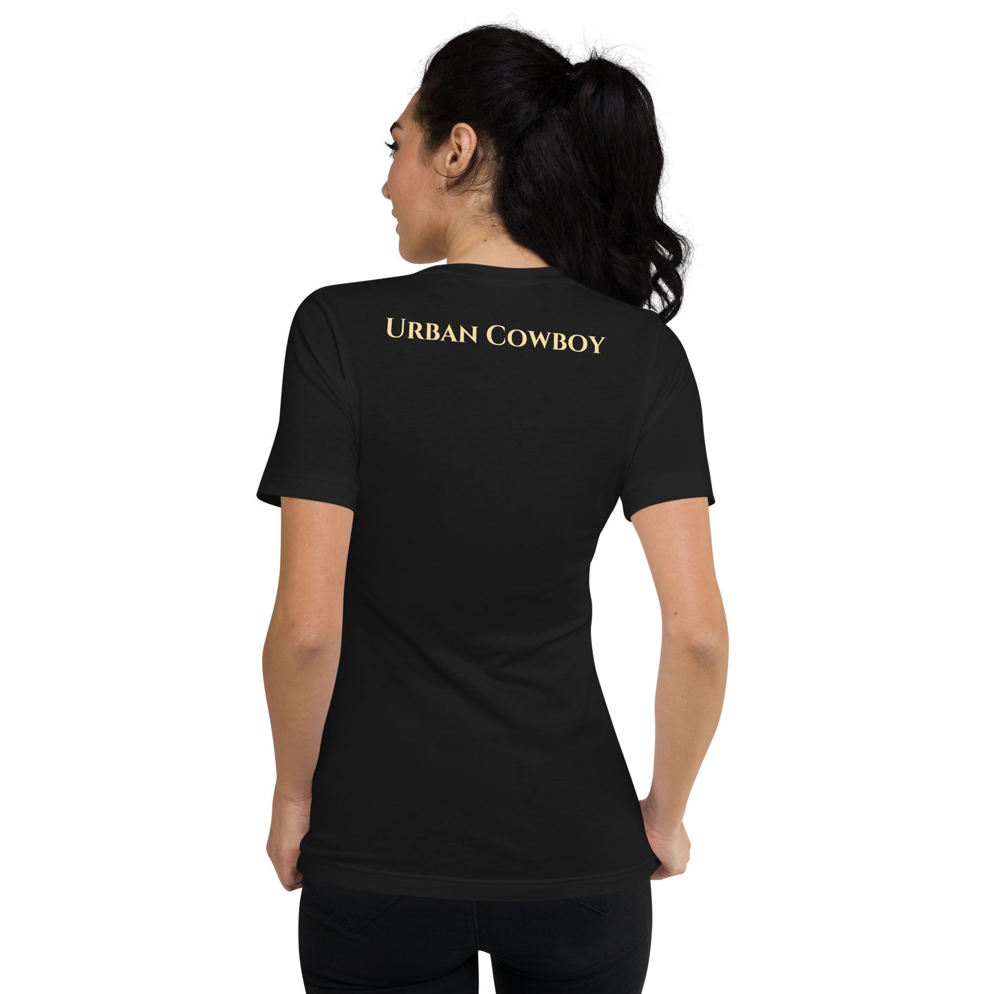 Urban Cowboy Unisex Short Sleeve V-Neck T-Shirt